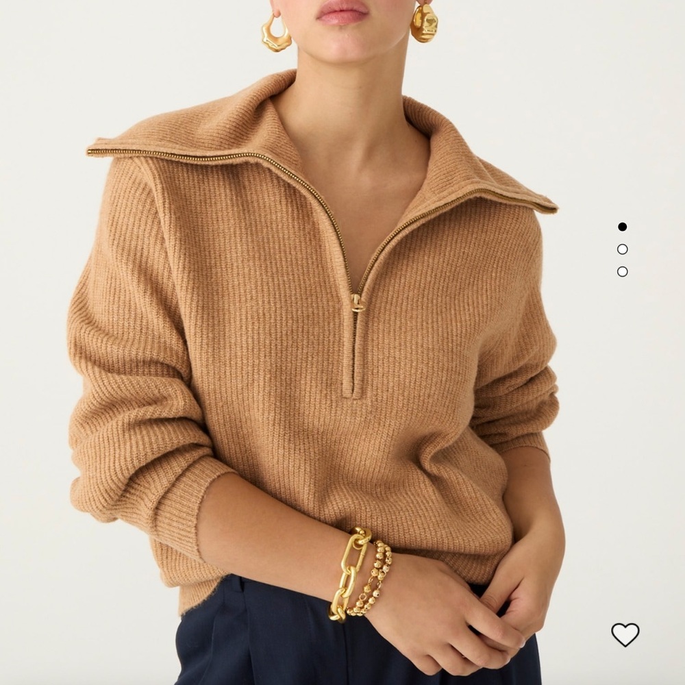 J.Crew Half-zip stretch sweater, L